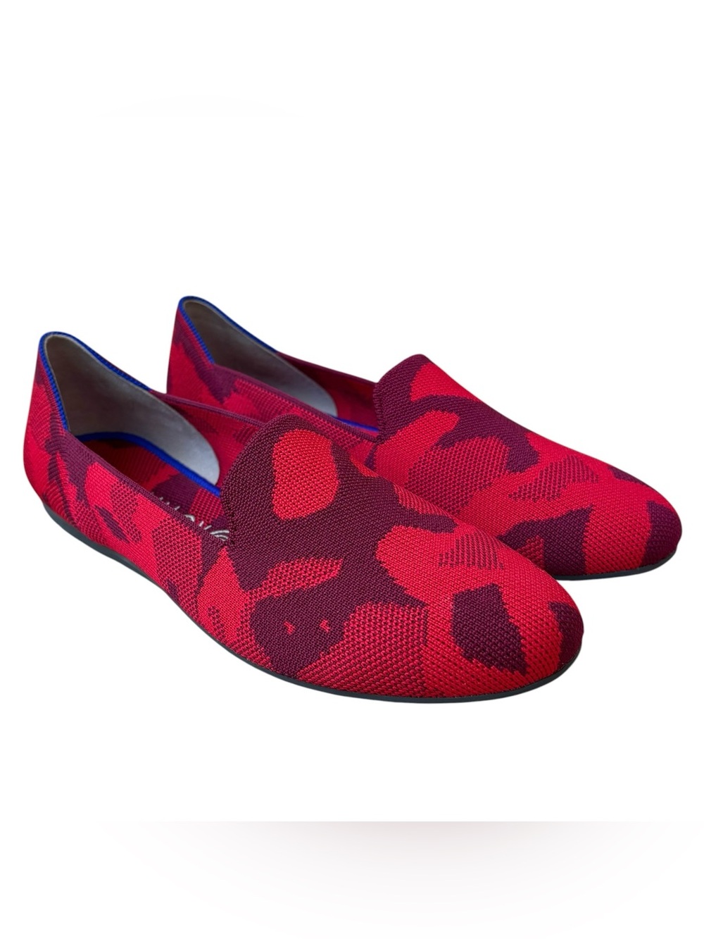 ♥️NWOB♥️ROTHY’s The Loafer Red Camouflage Woven Flats